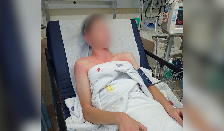 הנער שהותקף בפארק נינג'ה בבת ים, צילום באדיבות המשפחה